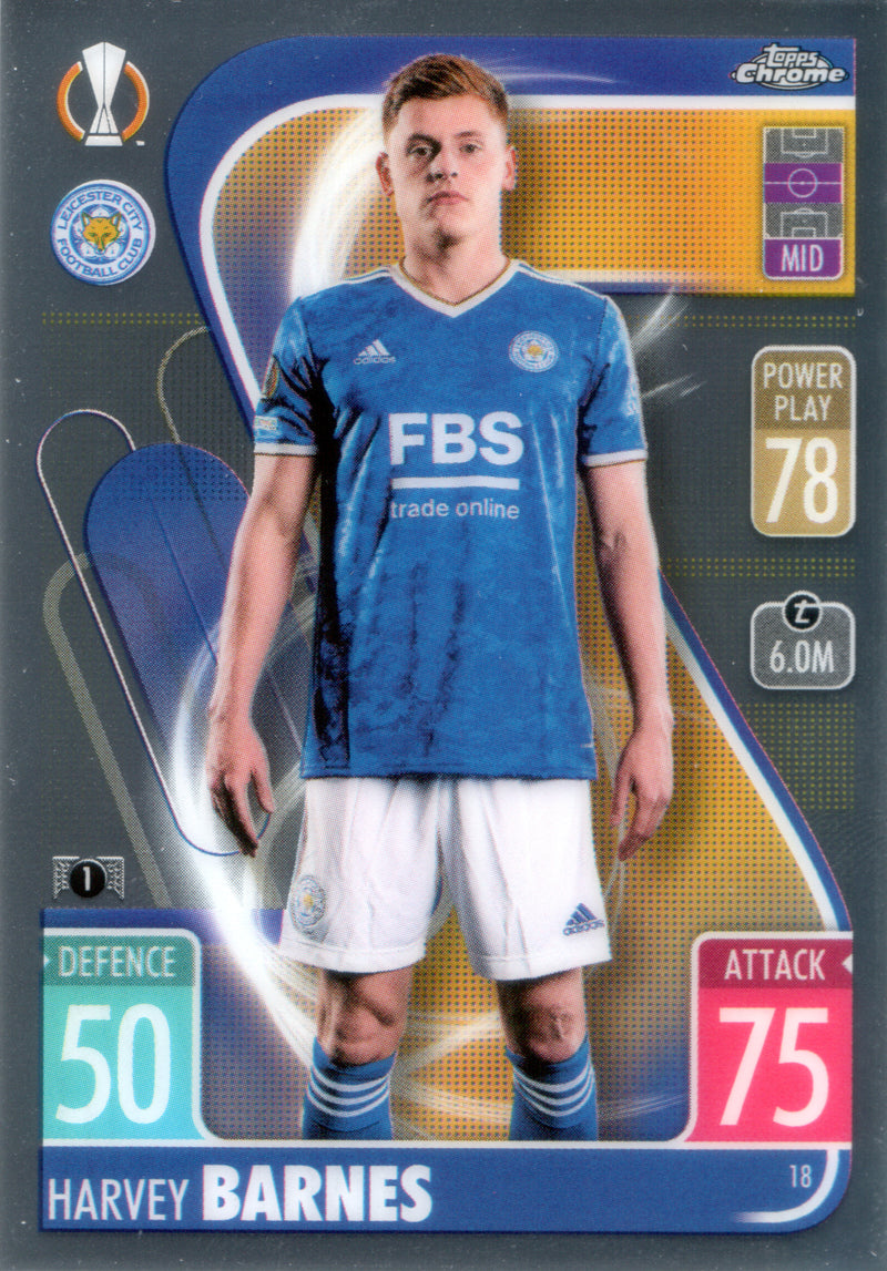 Topps Chrome MatchAttax Champions League 21/22 | 018 | Harvey Barnes