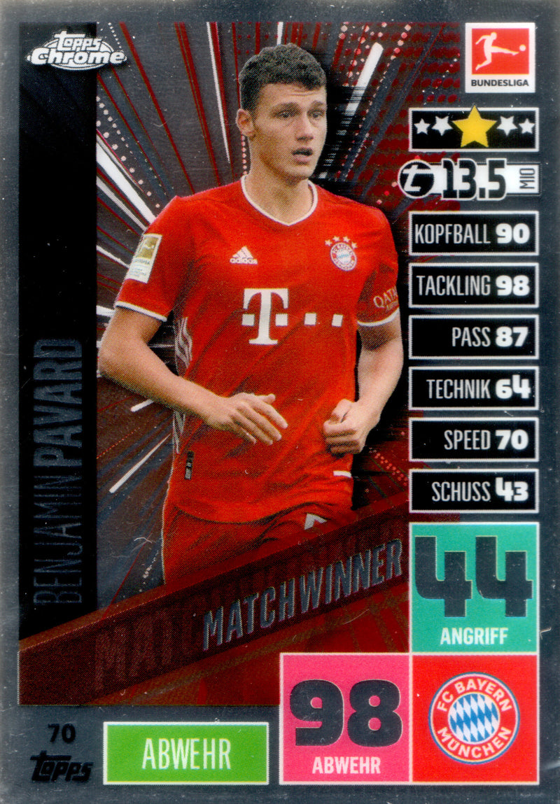 Topps Chrome MatchAttax Bundesliga 20/21 | 070 | Benjamin Pavard