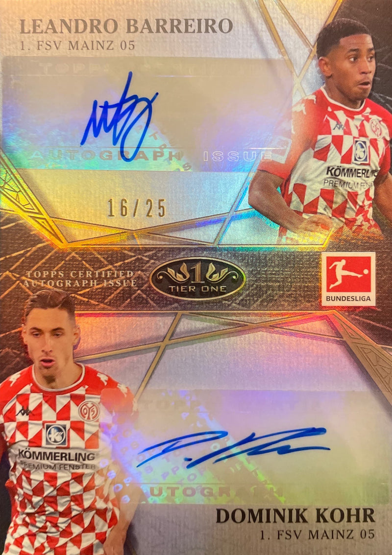 Topps TierOne Bundesliga 21/22 | DUA-BK | Barreiro & Kohr | DualAuto | /25