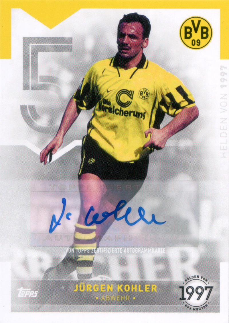 Topps Team-Set Borussia Dortmund 22/23 | H97A-JK | Jürgen Kohler | Auto