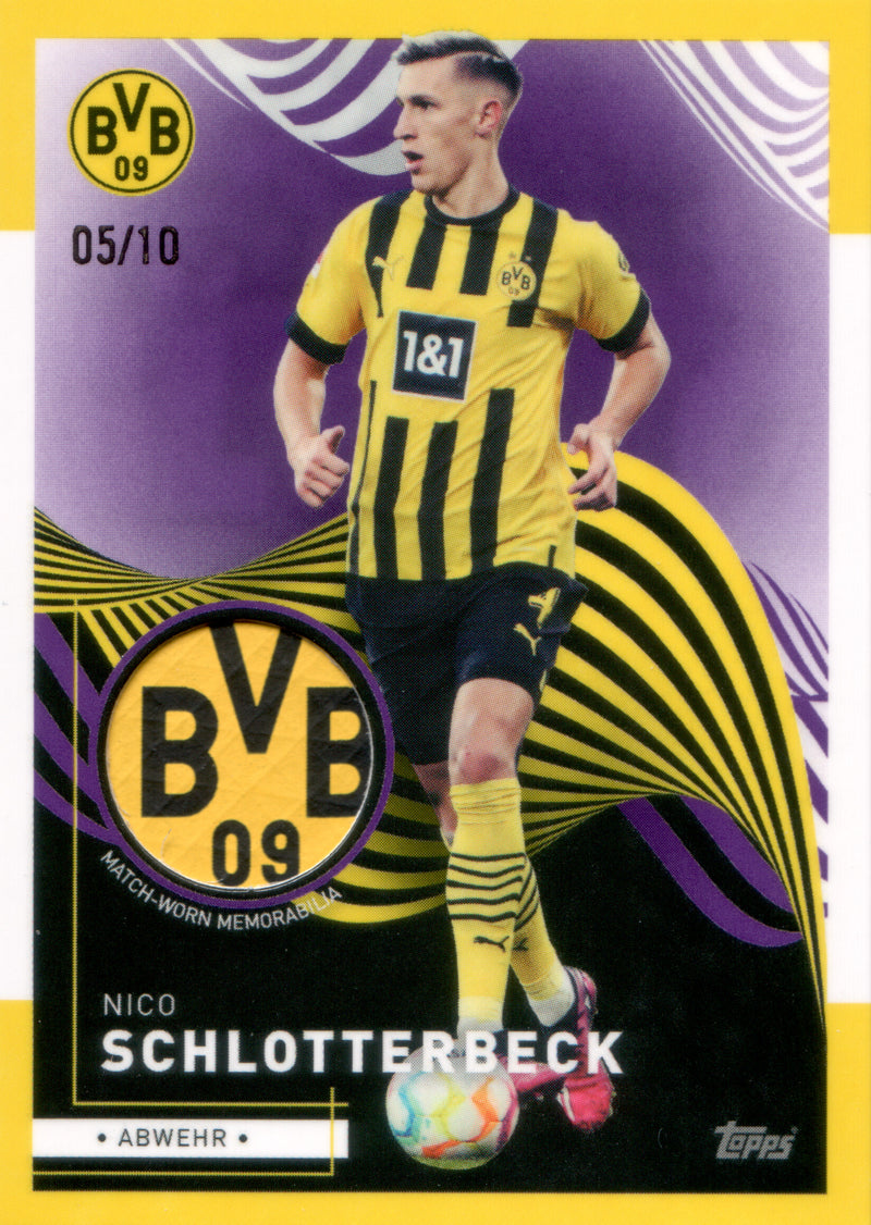 Topps Team-Set Borussia Dortmund 22/23 | RC-NS | Nico Schlotterbeck | Relic | /10